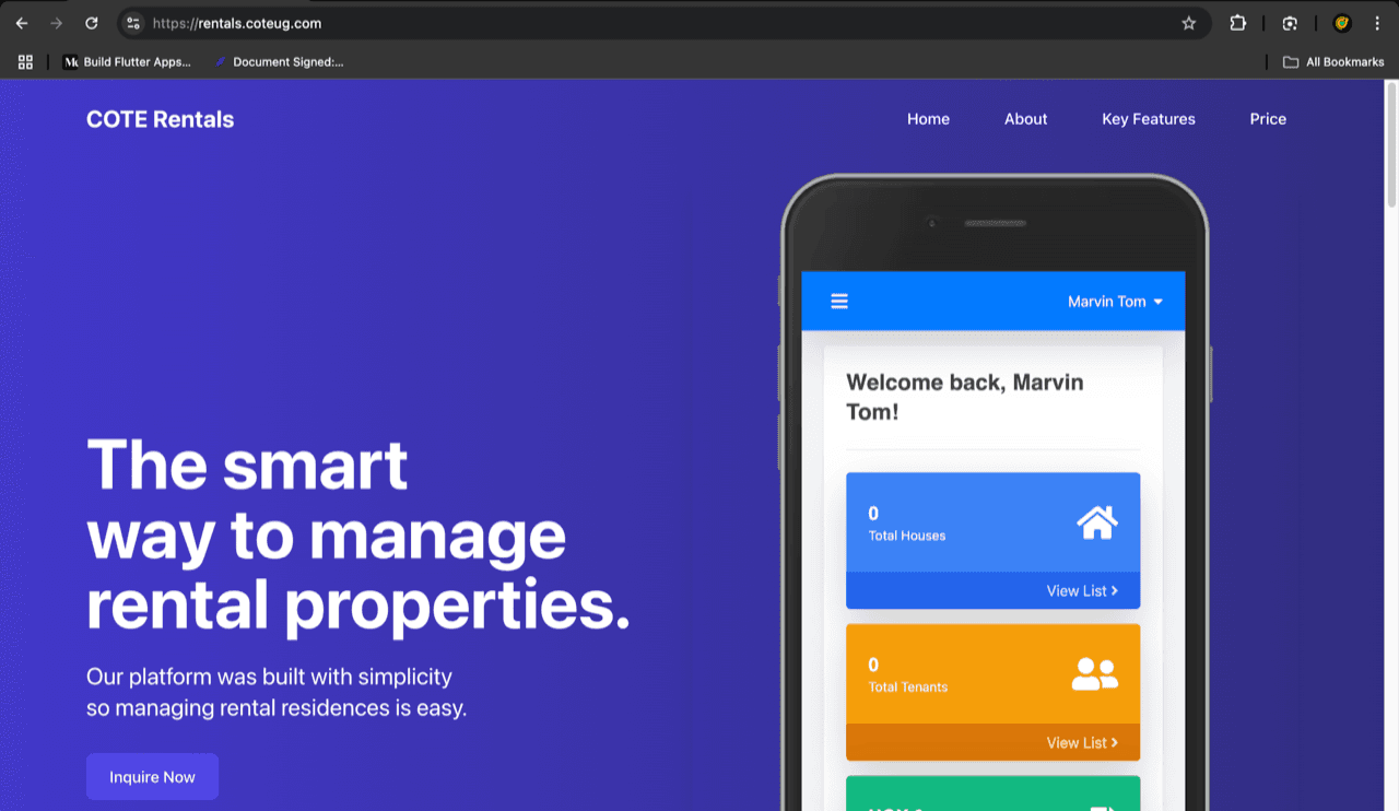 Rental Management System screenshot