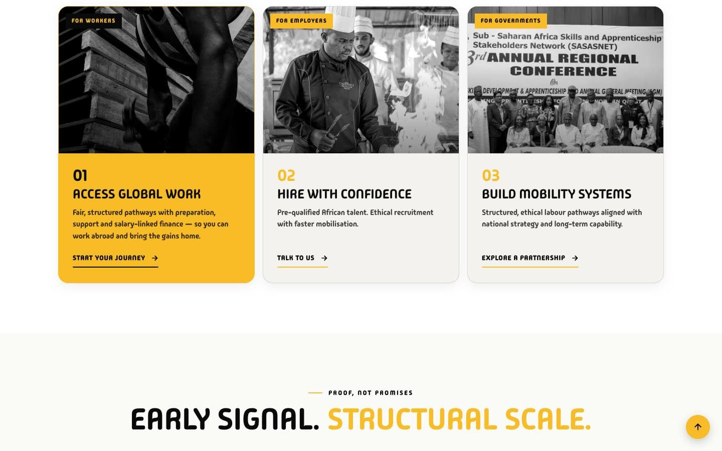 Further down the home page