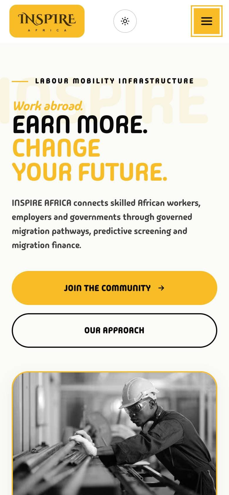 inspireafricans.com on a phone